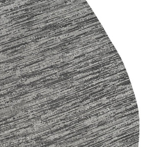 HomeRoots 5' Gray and Black Medallion Indoor-Outdoor Area Rug - Stylish, Durable, and Low-Maintenance Design 704840