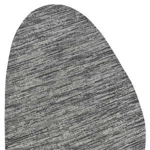 HomeRoots 5' Gray and Black Medallion Indoor-Outdoor Area Rug - Stylish, Durable, and Low-Maintenance Design 704840