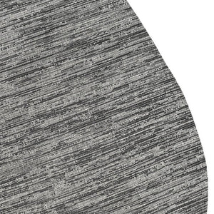 HomeRoots 6' Gray and Black Medallion Area Rug – Stylish, Weather-Resistant Design for Indoor and Outdoor Use! 704841