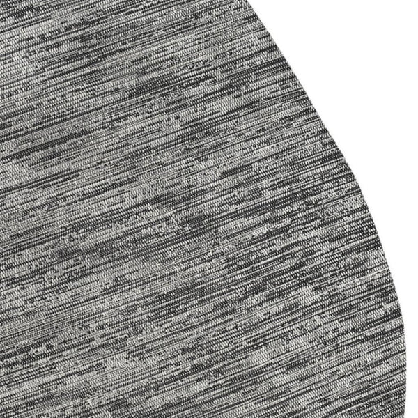 HomeRoots 6' Gray and Black Medallion Area Rug – Stylish, Weather-Resistant Design for Indoor and Outdoor Use! 704841