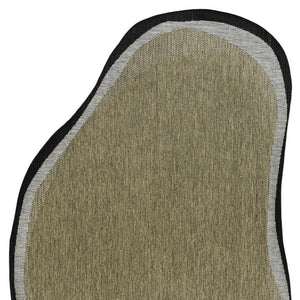 HomeRoots 6' X 9' Brown and Black Abstract Area Rug - Modern, Durable, Versatile for Indoor & Outdoor Spaces 704846