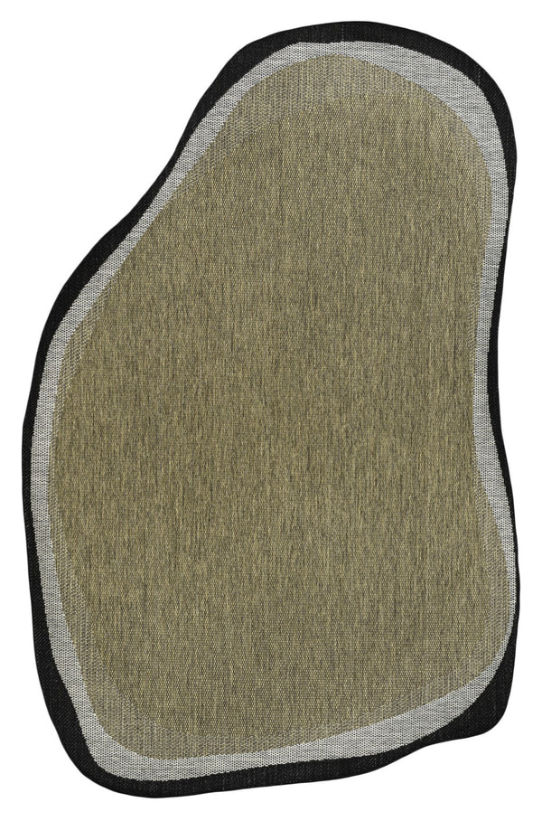 HomeRoots 6' X 9' Brown and Black Abstract Area Rug - Modern, Durable, Versatile for Indoor & Outdoor Spaces 704846