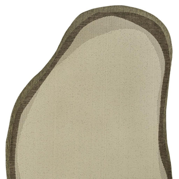 HomeRoots 4' X 6' Beige and Brown Abstract Area Rug - Stylish Indoor Outdoor Design for High-Traffic Spaces 704849