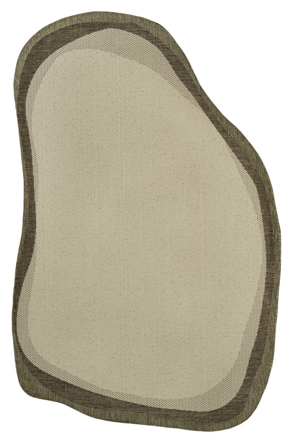 HomeRoots 4' X 6' Beige and Brown Abstract Area Rug - Stylish Indoor Outdoor Design for High-Traffic Spaces 704849