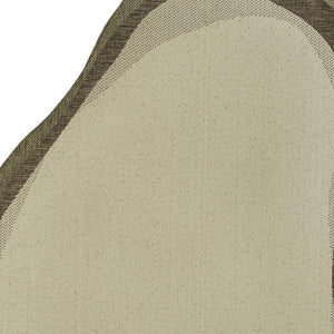 HomeRoots 5' X 8' Beige and Brown Abstract Area Rug - Modern Indoor/Outdoor Design, Durable & Easy to Maintain 704850