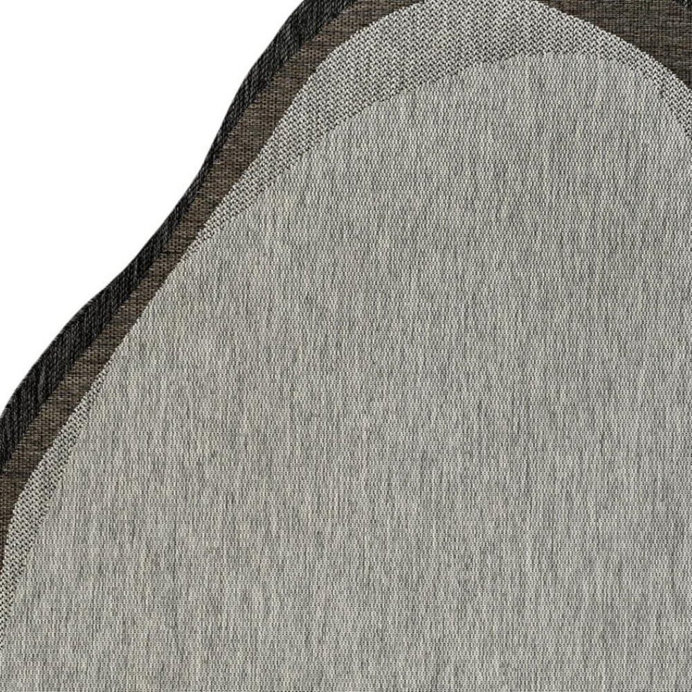 HomeRoots 4' X 6' Gray And Black Abstract Area Rug - Modern, Durable, Indoor/Outdoor, Easy-Clean, Stylish Design 704854