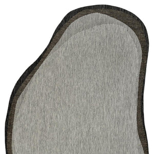 HomeRoots 4' X 6' Gray And Black Abstract Area Rug - Modern, Durable, Indoor/Outdoor, Easy-Clean, Stylish Design 704854