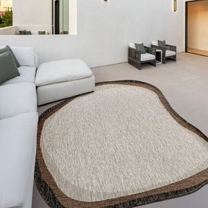 HomeRoots 9' Gray and Black Abstract Area Rug - Durable Indoor/Outdoor Design for Modern Spaces and Easy Care 704858