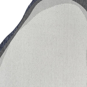 HomeRoots 5' Contemporary Cream and Navy Blue Abstract Indoor/Outdoor Area Rug for Stylish Living Spaces 704860