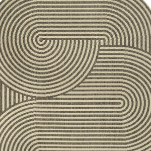 HomeRoots 6' X 9' Beige and Brown Abstract Area Rug - Stylish, Durable Design for Indoor & Outdoor Spaces 704866