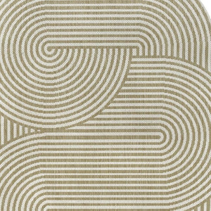 HomeRoots 4' X 6' Cream and Natural Abstract Area Rug - Stylish Indoor/Outdoor Design, Durable & Easy Care 704869