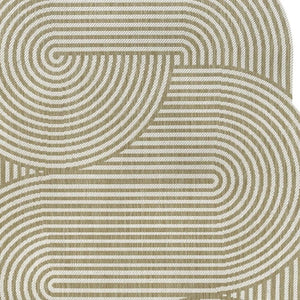 HomeRoots 8' X 10' Cream and Natural Abstract Rug - Stylish, Durable, Easy-Care Area Rug for Indoor/Outdoor Use 704872