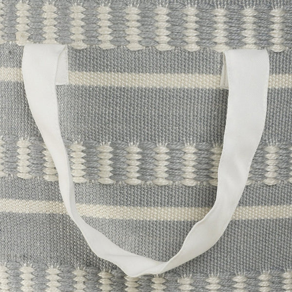 HomeRoots 21" Blue Fabric Basket - Versatile Round Organizer for Toys, Blankets, and Home Essentials Storage 704884