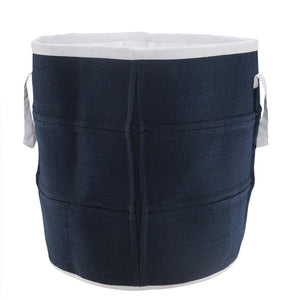 HomeRoots 21" Blue Fabric Basket - Stylish, Durable Storage Solution for Toys, Blankets, and More! 704886