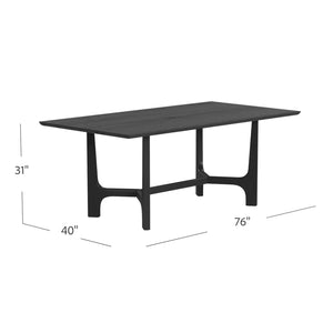 Basset Mirror Dunnigan Black Round Dining Table - Modern Solid Wood Design With Open X-base For Stylish Interiors Black Wood 7049-dr-600