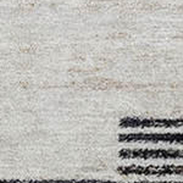 HomeRoots 8' Rust and Gray Geometric Round Area Rug - Washable, UV Protected, Stain Resistant for Busy Homes 704936