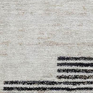 HomeRoots 8' Rust and Gray Geometric Round Area Rug - Washable, UV Protected, Stain Resistant for Busy Homes 704936