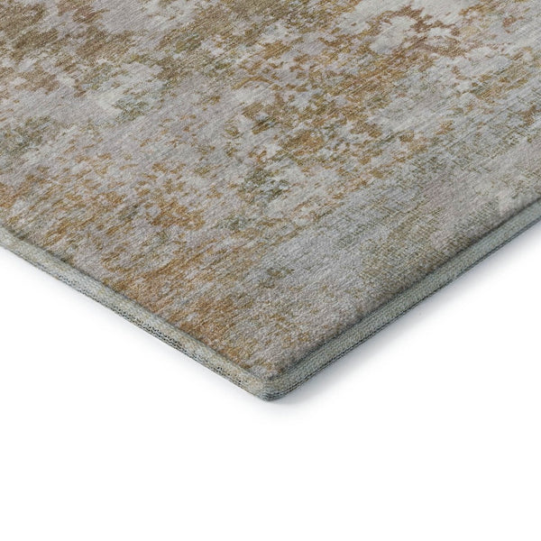 HomeRoots 9' X 12' Coral and Ivory Abstract Area Rug - Washable, UV-Protected, Stylish & Durable for Any Room 704962
