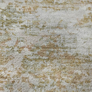 HomeRoots 9' X 12' Coral and Ivory Abstract Area Rug - Washable, UV-Protected, Stylish & Durable for Any Room 704962