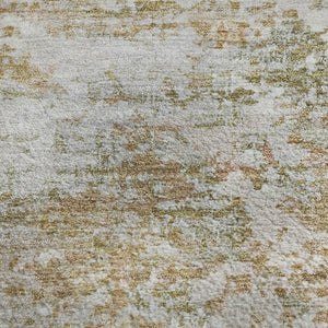 HomeRoots 10' X 14' Modern Coral & Ivory Abstract Washable Area Rug with UV Protection for High-Traffic Spaces 704963
