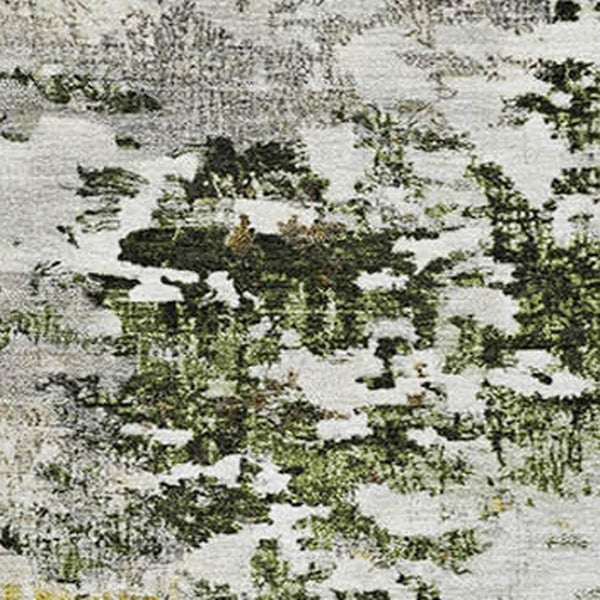 HomeRoots 9' X 12' Gold and Beige Abstract Washable Area Rug - Durable, UV-Protected, Modern Design for Any Room 704968