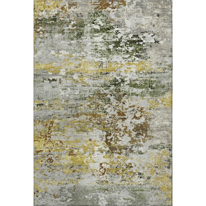 HomeRoots 10' Gold and Beige Abstract Washable Area Rug - Durable, UV-Protected, Modern Design for Any Space 704969