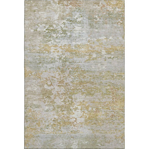 HomeRoots 5' X 8' Sage and Ivory Abstract Area Rug - Washable, UV-Protected, Soft, Stylish, and Durable Design 704977