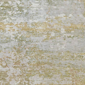 HomeRoots 9' X 12' Sage and Ivory Abstract Area Rug - Washable, UV Protected, Stain Resistant for Homes 704980