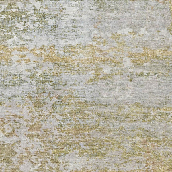 HomeRoots 9' X 12' Sage and Ivory Abstract Area Rug - Washable, UV Protected, Stain Resistant for Homes 704980