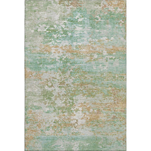 HomeRoots 8' X 10' Teal Ivory Copper Area Rug - Washable, UV Protected, Durable for Kids & Pets, Stylish Decor 704985