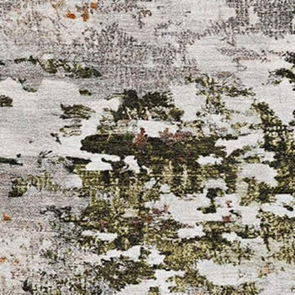 HomeRoots 10' X 14' Terra Cotta Ivory Gray Washable Area Rug – Stylish, Durable, UV-Protected for Family Spaces 704993
