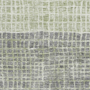 HomeRoots 5' X 8' Stylish Artichoke Green Geometric Area Rug – Washable, UV Protected, Stain Resistant Design 704995