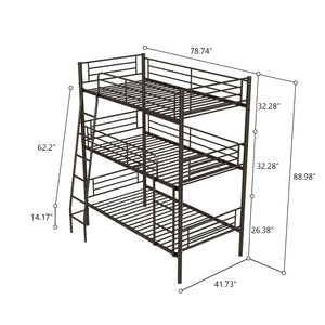 English Elm Black Metal Loft Bed with Built-in Desk Rgb Led Lighting and Charging Station Black W1671S00002