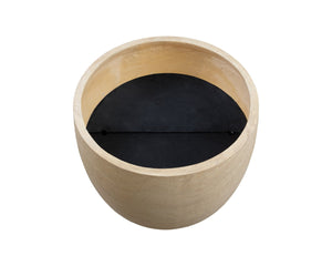 Sunpan ASTER PLANTER - LARGE ROUND - Elegant Travertine Look, Durable GFRC for Indoors & Outdoors, Low Maintenance 111374