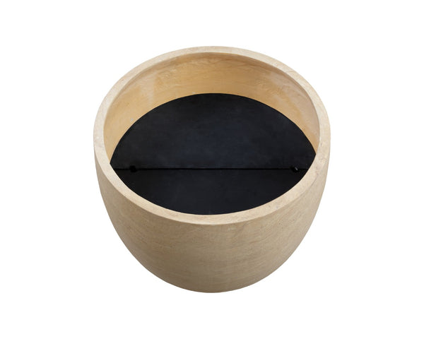 Sunpan ASTER PLANTER - LARGE ROUND - Elegant Travertine Look, Durable GFRC for Indoors & Outdoors, Low Maintenance 111374