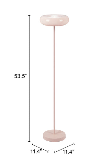 Zuo Modern Munk Floor Lamp Pink - Modern Design In High-quality Pvc & Steel For Chic Home Décor & Versatility Pink Pvc,Steel 56180-zuo-modern