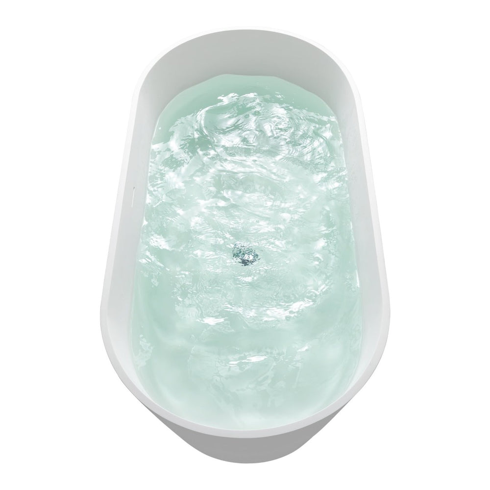 English Elm 67 Inch Freestanding Soaking Tub Eco Stone Resin Matte Finish Spa Bath Retreat T3785P353957