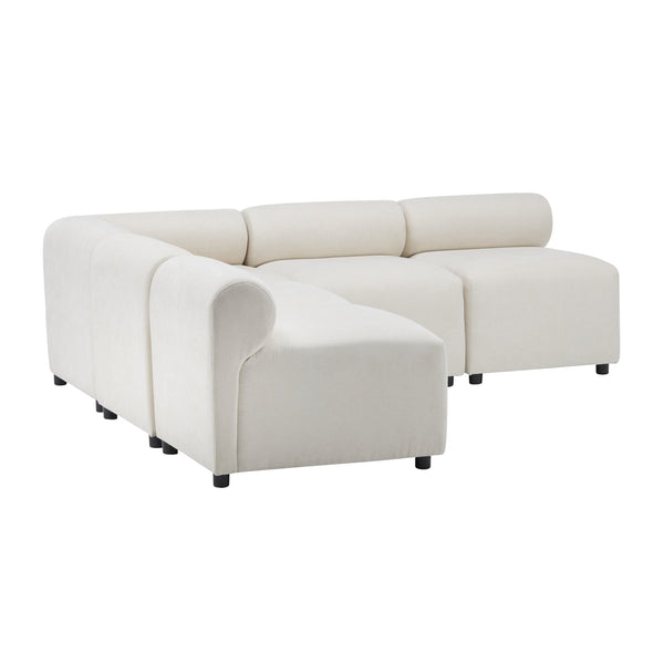 English Elm Christopher Knight Home® - Evelyn 5-Piece V-Shaped Modular Sectional Sofa In Soft Beige Chenille - Modern Comfort & Flexibility! N773IS00024B