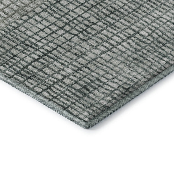 HomeRoots 9' X 12' Stylish Aqua Ivory Gray Geometric Area Rug with UV Protection & Stain Resistance for Homes 705004