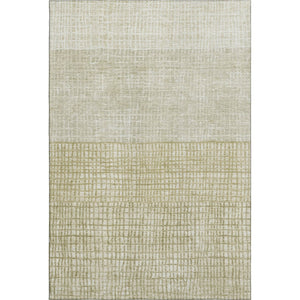 HomeRoots 5' X 8' Beige Ivory Gray Geometric Washable Area Rug – Durable, Soft, UV-Protected for High-Traffic Areas 705007