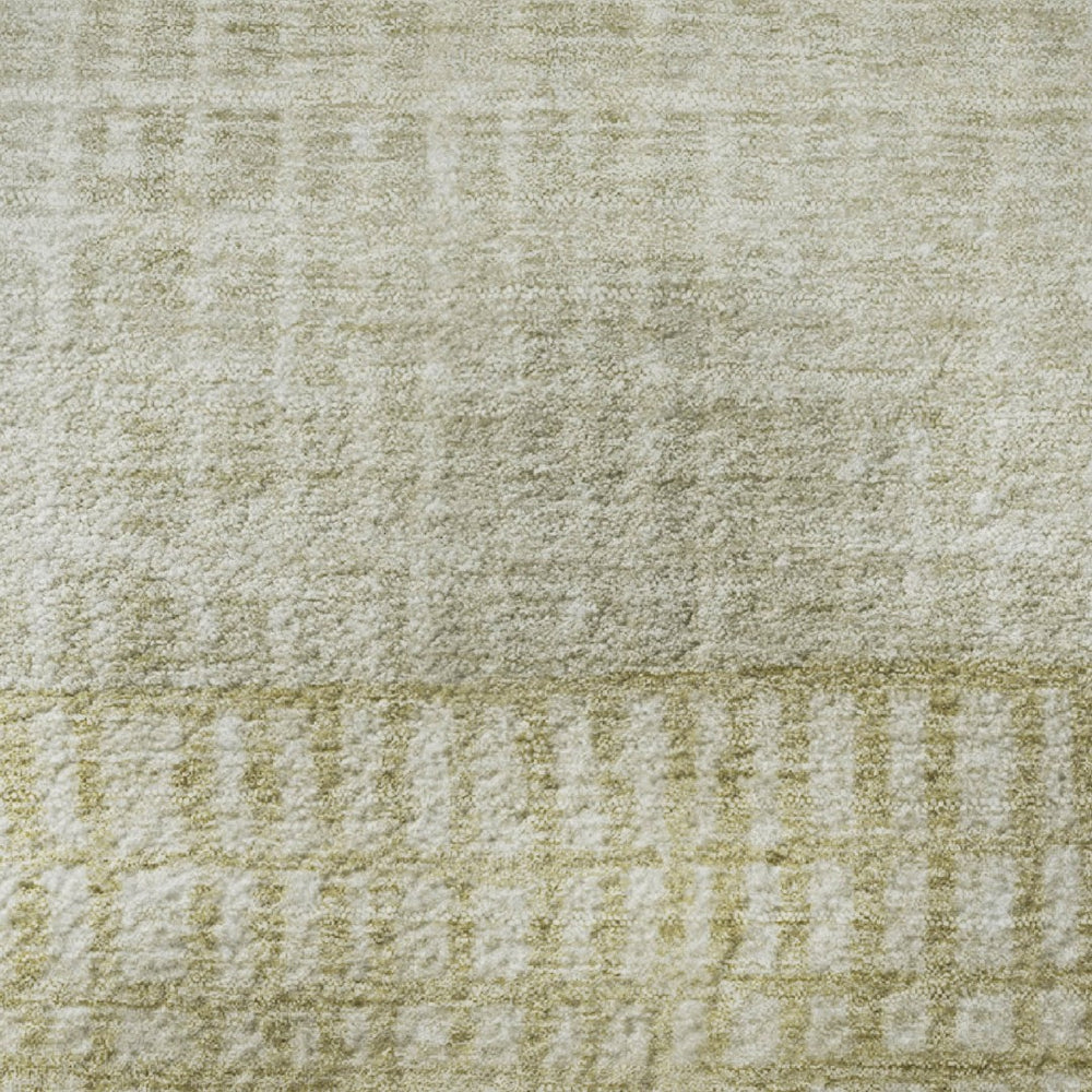 HomeRoots 5' X 8' Beige Ivory Gray Geometric Washable Area Rug – Durable, Soft, UV-Protected for High-Traffic Areas 705007