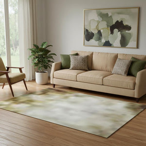 HomeRoots 5' X 8' Stunning Brown & Beige Geometric Area Rug - Washable, UV Protected, & Stain Resistant! 705013