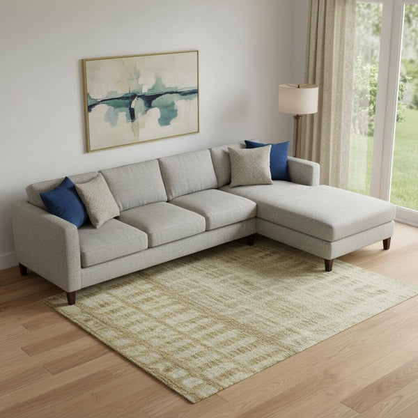 HomeRoots 10' Brown & Beige Geometric Washable Area Rug - UV Protected, Durable & Stain Resistant for Homes 705017
