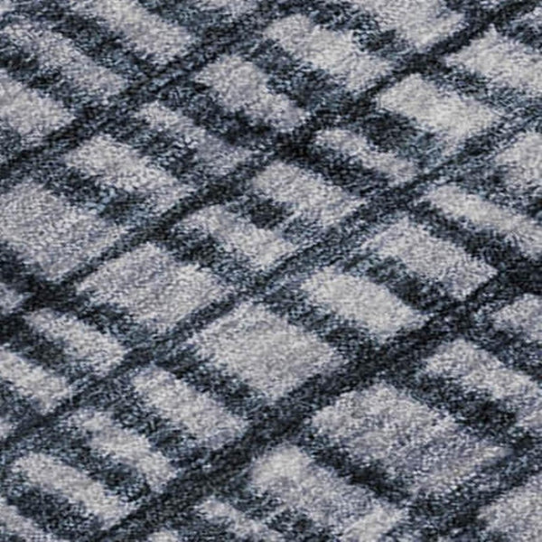 HomeRoots 8' X 10' Stylish Blue and Gray Geometric Area Rug – Washable, UV-Protected, Durable & Non-Slip! 705021