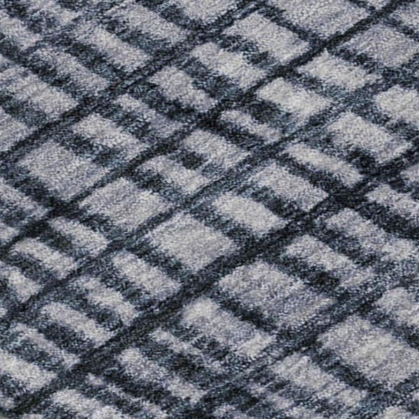 HomeRoots 8' X 10' Stylish Blue and Gray Geometric Area Rug – Washable, UV-Protected, Durable & Non-Slip! 705021