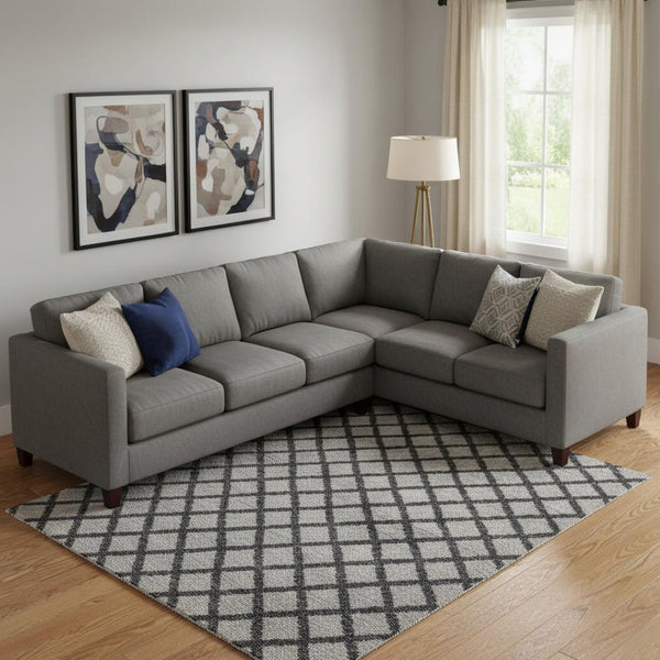 HomeRoots 9' X 12' Blue And Gray Geometric Area Rug – Durable, Washable, UV Protected, Perfect for High-Traffic Spaces 705022