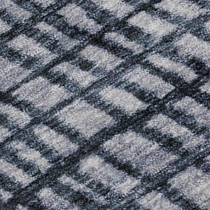 HomeRoots 9' X 12' Blue And Gray Geometric Area Rug – Durable, Washable, UV Protected, Perfect for High-Traffic Spaces 705022