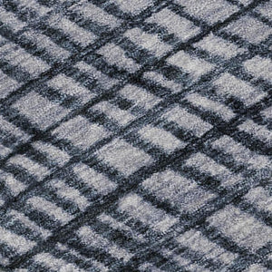 HomeRoots 9' X 12' Blue And Gray Geometric Area Rug – Durable, Washable, UV Protected, Perfect for High-Traffic Spaces 705022