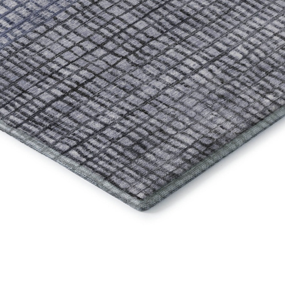 HomeRoots 10' X 14' Denim Blue Geometric Area Rug - Washable, UV Protected, Non-Slip, Perfect for Families! 705029