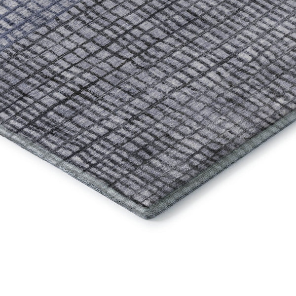 HomeRoots 10' X 14' Denim Blue Geometric Area Rug - Washable, UV Protected, Non-Slip, Perfect for Families! 705029